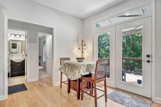 617 Bayhill Ct, Hermitage, TN 37076 - dining area featuring light wood finished floors and baseboards