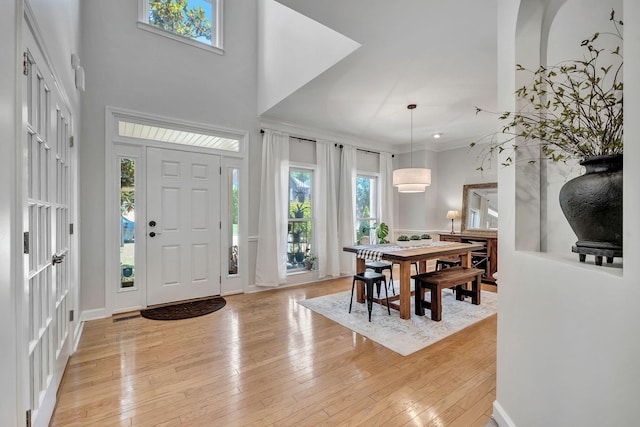 617 Bayhill Ct, Hermitage, TN 37076 - foyer with light wood-style flooring and baseboards