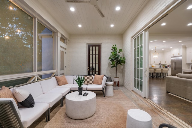 view of sunroom