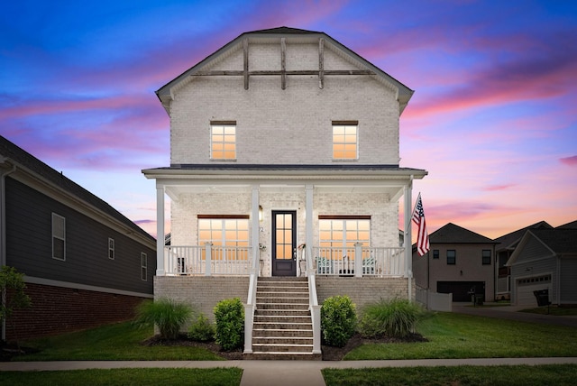 372 Augusta Ave, Pleasant View, TN 37146 - view of front of house with a porch, brick siding, and stairway