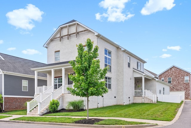 372 Augusta Ave, Pleasant View, TN 37146 - view of front facade featuring covered porch, stairway, and a front yard