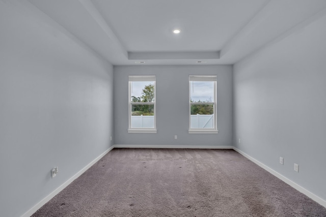 118 Merion Way, Lebanon, TN 37087 - spare room featuring a tray ceiling, carpet, baseboards, and recessed lighting