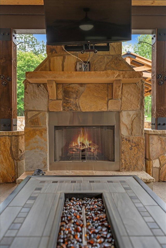 1165 River Bluffs Dr Unit Rb-97, Jasper, TN 37347 - detailed view of an outdoor stone fireplace
