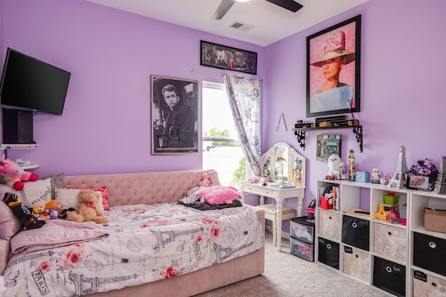 1017 Village Ct, Burns, TN 37029 - carpeted bedroom featuring a ceiling fan