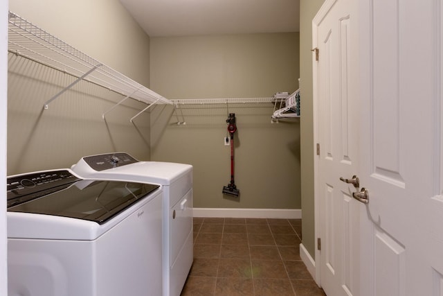 3024 Brookside Path, Murfreesboro, TN 37128 - laundry room featuring independent washer and dryer, baseboards, and dark tile patterned floors