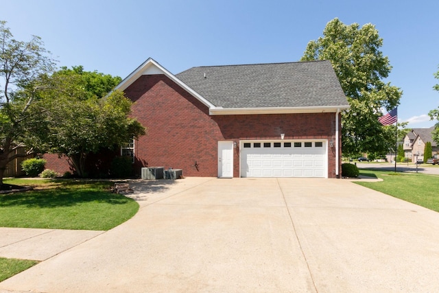 3024 Brookside Path, Murfreesboro, TN 37128 - view of front of home with brick siding, driveway, a front yard, and cooling unit