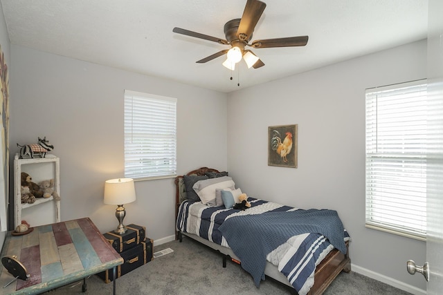 5943 Colchester Dr, Hermitage, TN 37076 - carpeted bedroom featuring baseboards and a ceiling fan