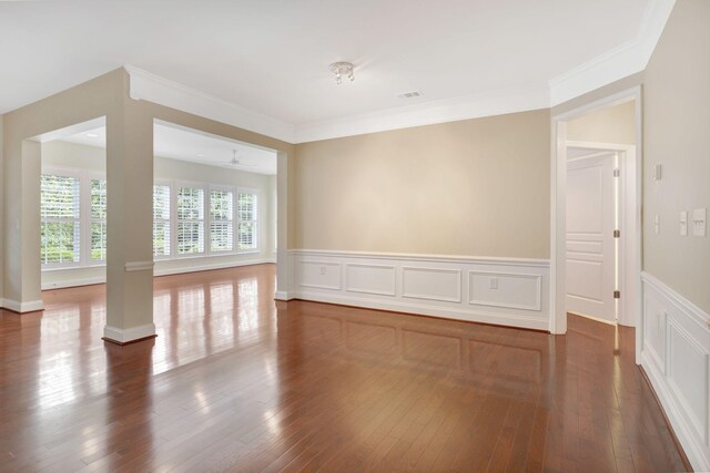 221 Antebellum Ln, Mount Juliet, TN 37122 - unfurnished room featuring wainscoting, wood finished floors, and ornamental molding