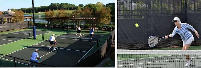 221 Antebellum Ln, Mount Juliet, TN 37122 - view of tennis court with fence and community basketball court