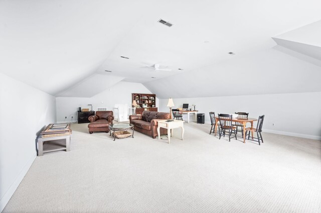 5313 Curlybark Pl, Brentwood, TN 37027 - carpeted living room featuring lofted ceiling and baseboards