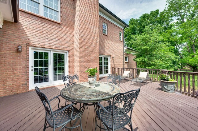 5313 Curlybark Pl, Brentwood, TN 37027 - wooden terrace featuring outdoor dining area