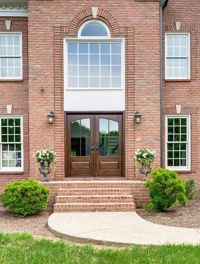 5313 Curlybark Pl, Brentwood, TN 37027 - doorway to property featuring french doors and brick siding
