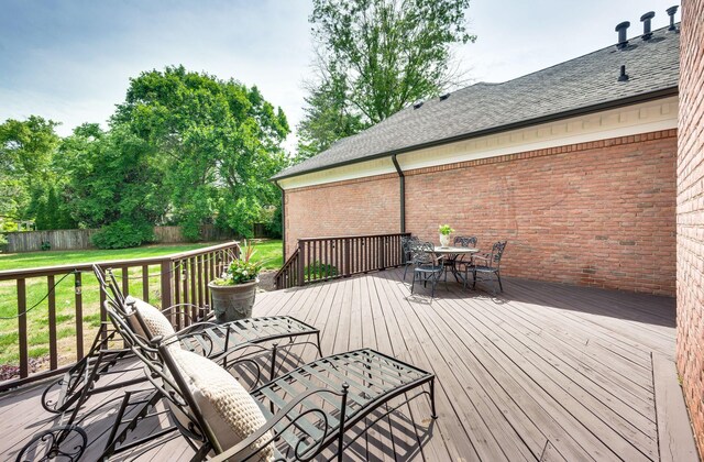 5313 Curlybark Pl, Brentwood, TN 37027 - wooden terrace featuring outdoor dining area