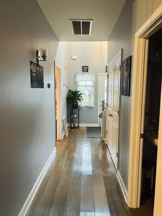 967 Horse Mountain Rd # 2-D, Shelbyville, TN 37160 - corridor with dark wood-style floors and baseboards