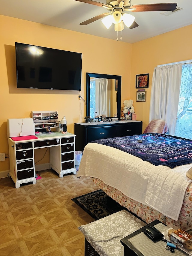 967 Horse Mountain Rd # 2-D, Shelbyville, TN 37160 - bedroom featuring ceiling fan and baseboards