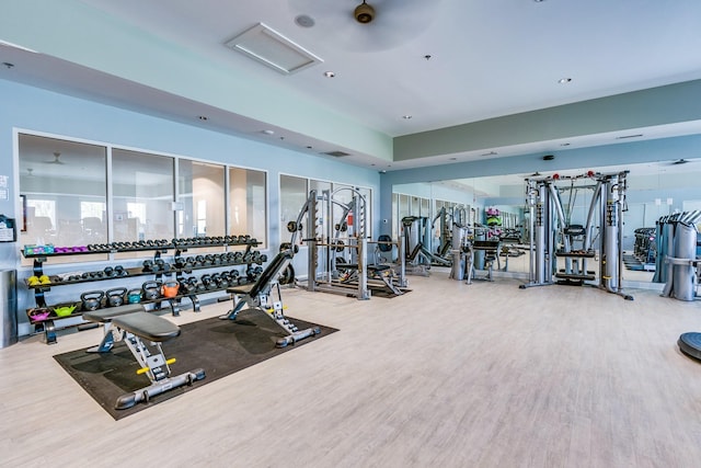 1753 Humphreys Gln, Spring Hill, TN 37174 - gym featuring wood finished floors and recessed lighting