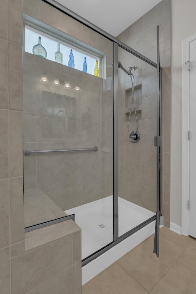 1753 Humphreys Gln, Spring Hill, TN 37174 - full bath with a stall shower, healthy amount of natural light, and tile patterned floors