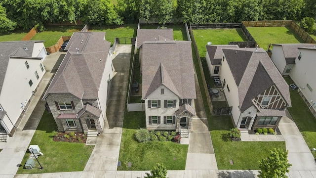 aerial perspective of suburban area