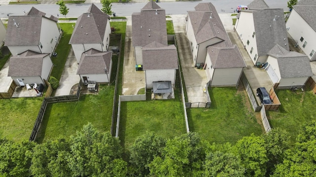 aerial view of residential area