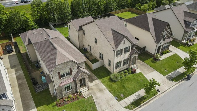aerial view of residential area