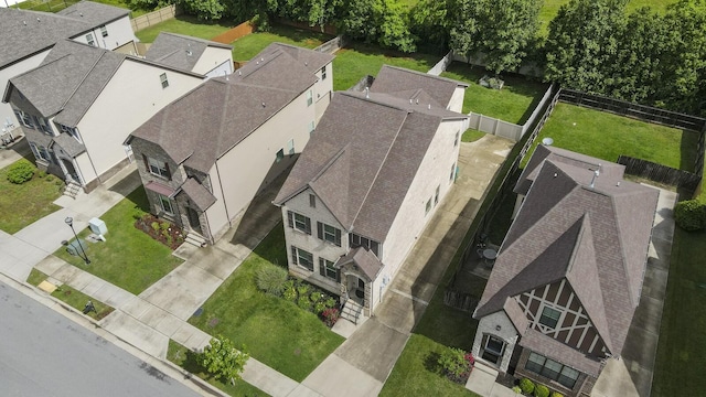aerial perspective of suburban area