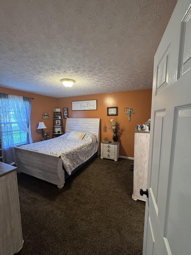162 Pigeon Roost Rd, Brush Creek, TN 38547 - bedroom with dark carpet and a textured ceiling