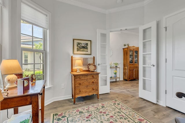 1514 Bledsoe Knl, Spring Hill, TN 37174 - office space featuring ornamental molding, wood finished floors, and french doors