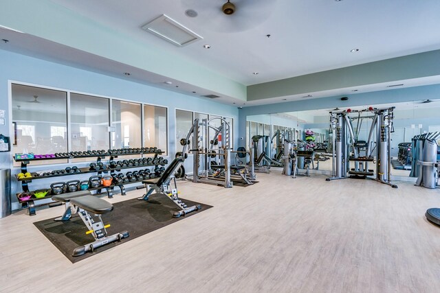 1514 Bledsoe Knl, Spring Hill, TN 37174 - gym featuring wood finished floors and recessed lighting