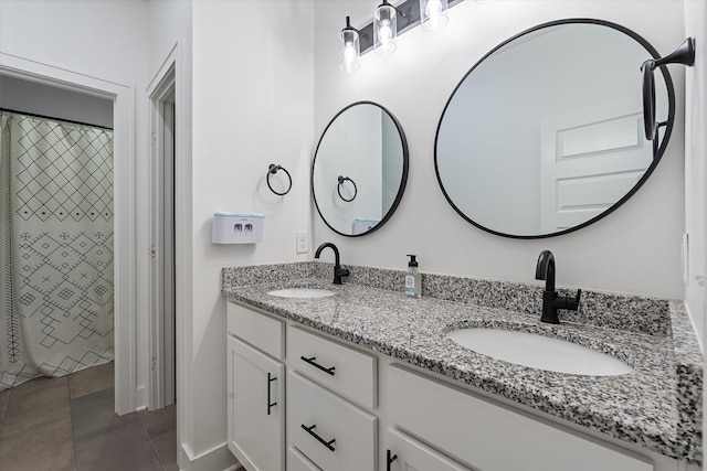 1412 Barrett Dr, Mount Juliet, TN 37122 - bathroom featuring double vanity and tile patterned floors