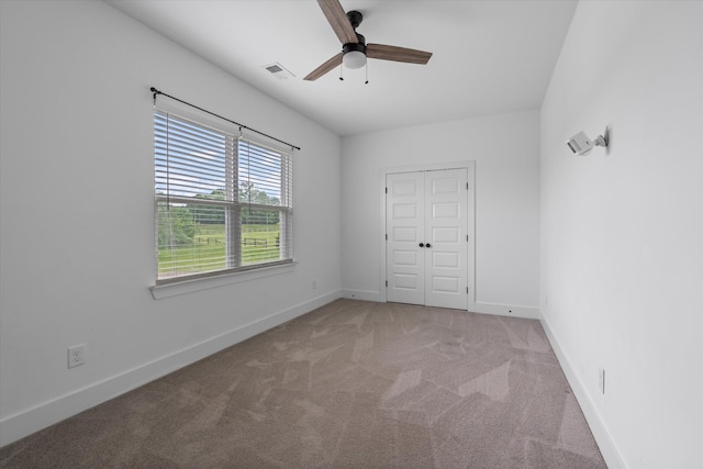 1412 Barrett Dr, Mount Juliet, TN 37122 - unfurnished bedroom with carpet flooring, baseboards, a ceiling fan, and a closet