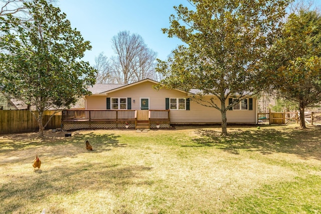 1114 Kingston Springs Rd, Kingston Springs, TN 37082 - rear view of house featuring a wooden deck