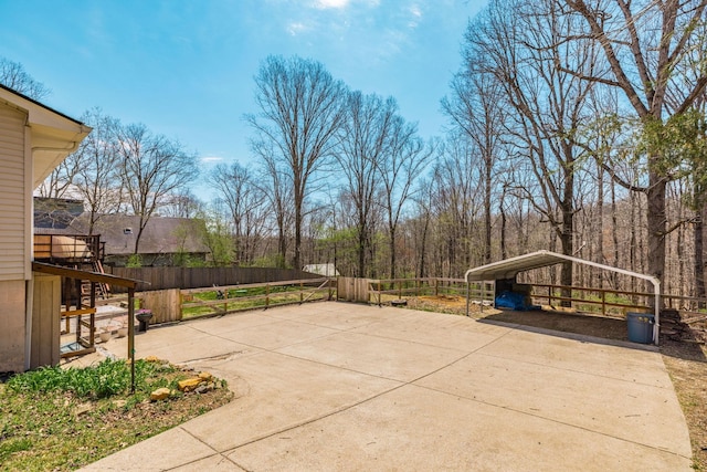 1114 Kingston Springs Rd, Kingston Springs, TN 37082 - view of patio / terrace featuring a detached carport and fence