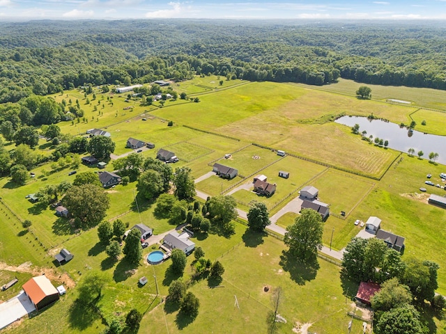 1014 Gill Hodges Rd, Portland, TN 37148 - drone / aerial view of a nearby body of water and a heavily wooded area