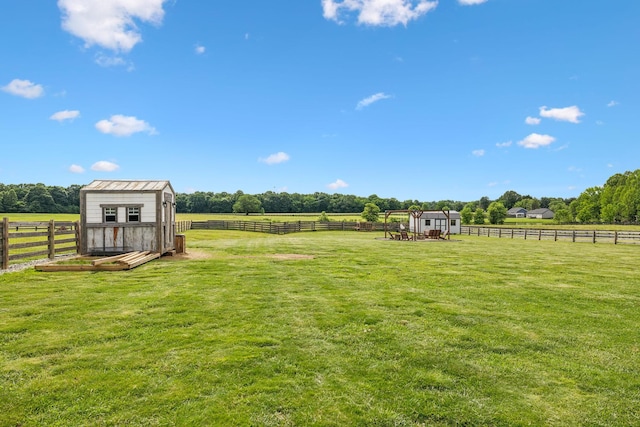 1014 Gill Hodges Rd, Portland, TN 37148 - view of yard with an outbuilding, a shed, and a view of countryside