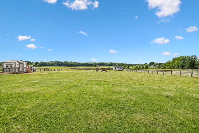 1014 Gill Hodges Rd, Portland, TN 37148 - view of yard with a view of rural / pastoral area, an outbuilding, and a storage unit