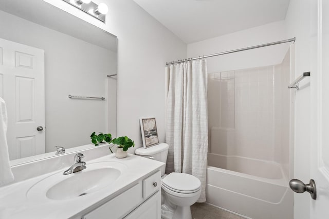 1201 Banbury Row, Brentwood, TN 37027 - bathroom with vanity, toilet, shower / tub combo, and tile patterned floors