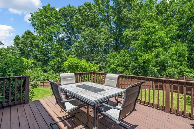 1201 Banbury Row, Brentwood, TN 37027 - wooden deck with outdoor dining space