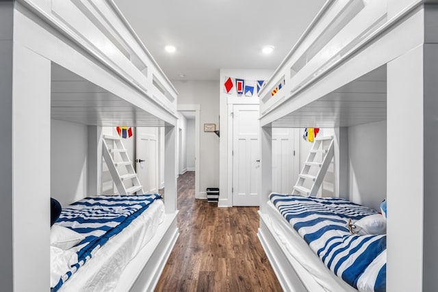 314 N Porter St, Winchester, TN 37398 - bedroom with dark wood-style flooring, baseboards, and recessed lighting