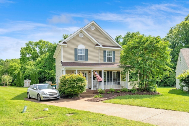 1325 Branchside Ct, Thompsons Station, TN 37179 - traditional home featuring a porch and a front yard