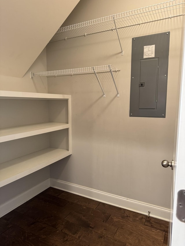 4724 Kingdom Dr, Murfreesboro, TN 37128 - spacious closet with electric panel and dark wood-style floors
