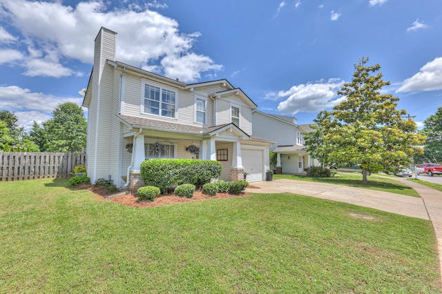 1753 Stone Hollow Ct, Hermitage, TN 37076 - view of front of home featuring a chimney, driveway, and a garage