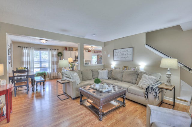 1753 Stone Hollow Ct, Hermitage, TN 37076 - living area with light wood-style flooring