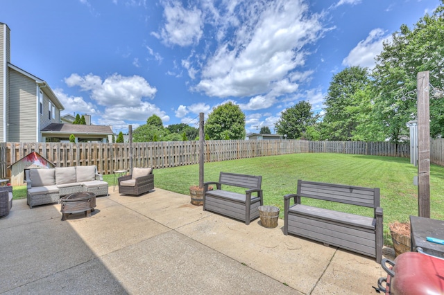 1753 Stone Hollow Ct, Hermitage, TN 37076 - view of patio / terrace with outdoor lounge area
