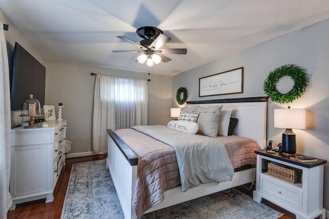 111 Proffitt St, Carthage, TN 37030 - bedroom featuring dark wood-style flooring and a ceiling fan
