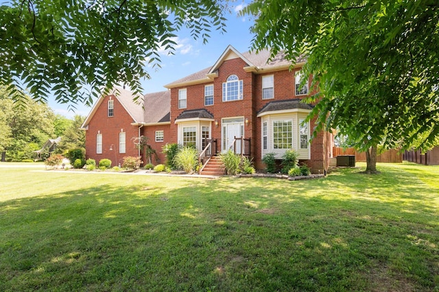 134 Blackberry Ln, Murfreesboro, TN 37130 - view of front facade with brick siding and central AC unit
