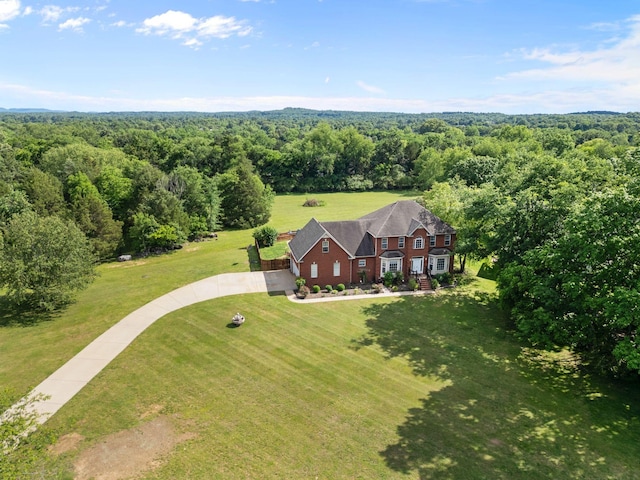134 Blackberry Ln, Murfreesboro, TN 37130 - aerial view of property and surrounding area featuring a heavily wooded area