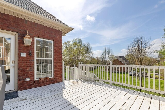 1505 Charleston Park Dr, Spring Hill, TN 37174 - wooden deck with a lawn