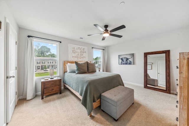 105 Grayson Cir, Chapel Hill, TN 37034 - bedroom featuring baseboards, light colored carpet, and a ceiling fan
