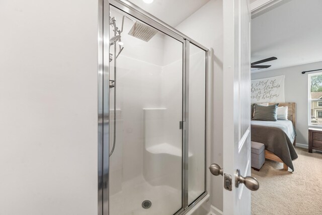 105 Grayson Cir, Chapel Hill, TN 37034 - ensuite bathroom with a shower stall and ceiling fan