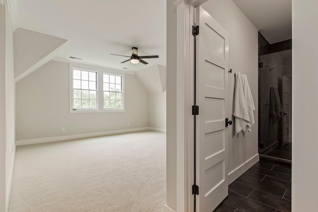 4617 Delta Springs Ln, Franklin, TN 37064 - additional living space with baseboards, ceiling fan, and dark colored carpet